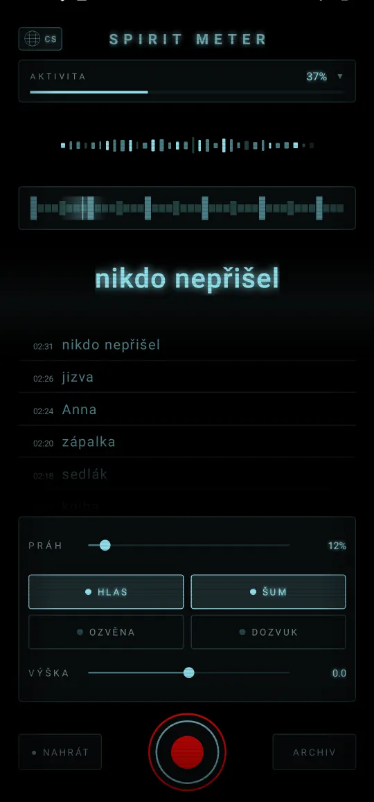 Spirit Meter: lovec duchů — Zřetelná slova, nahlas