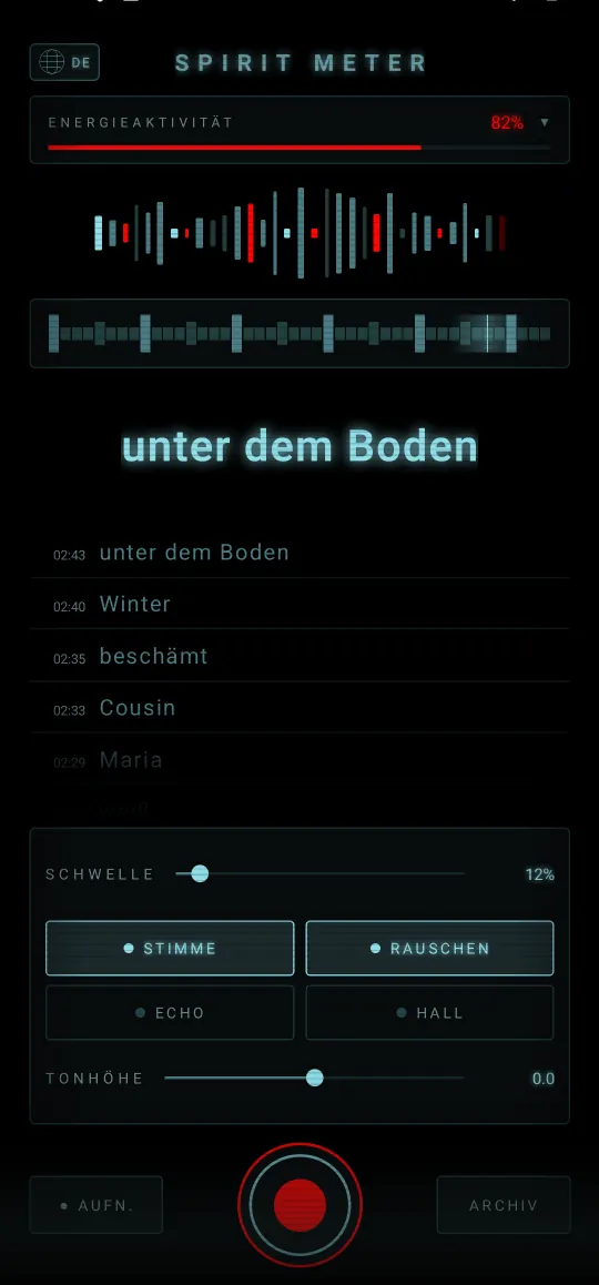 Spirit Meter: Geisterdetektor — Klare Worte, laut gesprochen