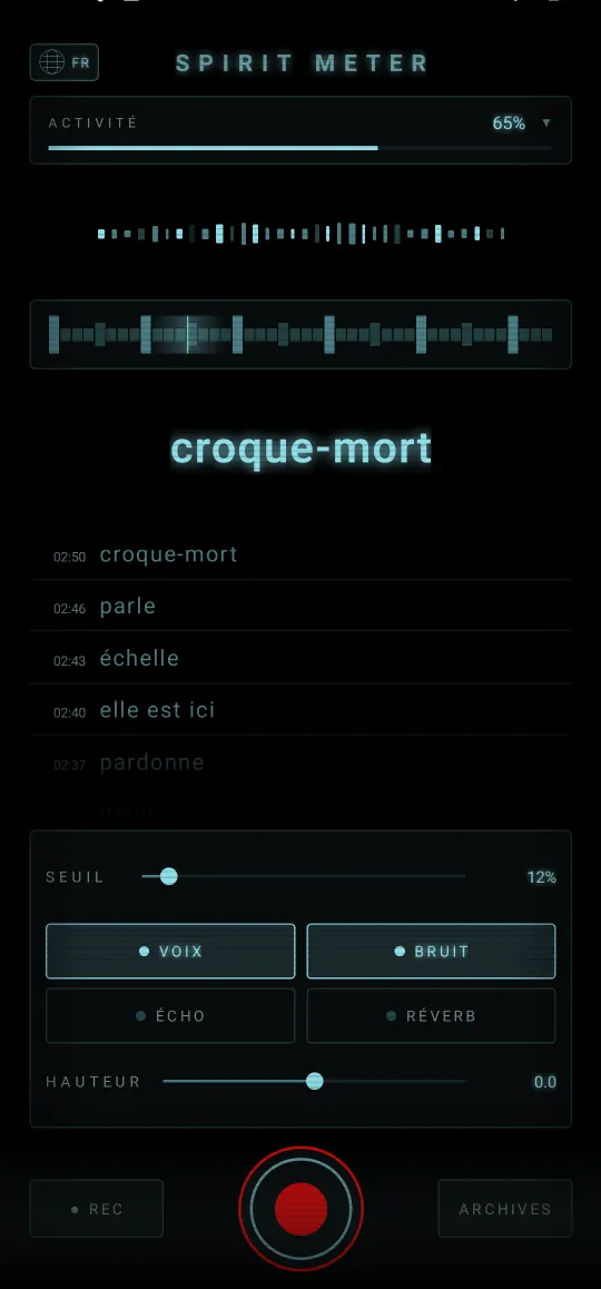 Spirit Meter : chasse fantôme — Des mots clairs, à voix haute