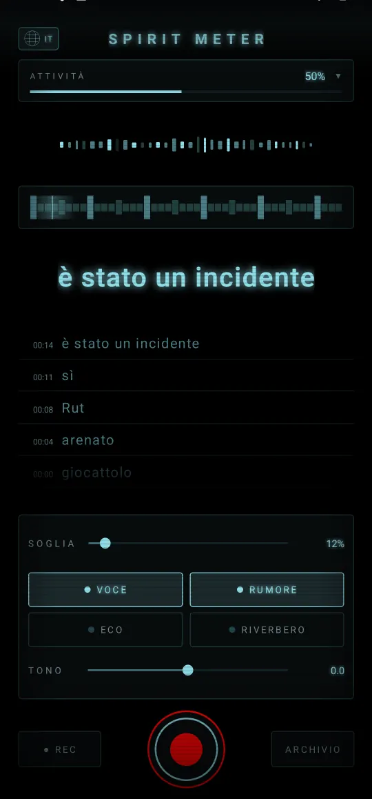 Spirit Meter: caccia fantasmi — Parole chiare, ad alta voce